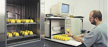 technician calibrating cal-9004