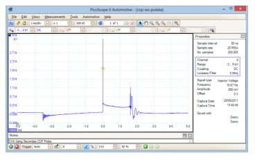 coil-on-plug signal waveform
